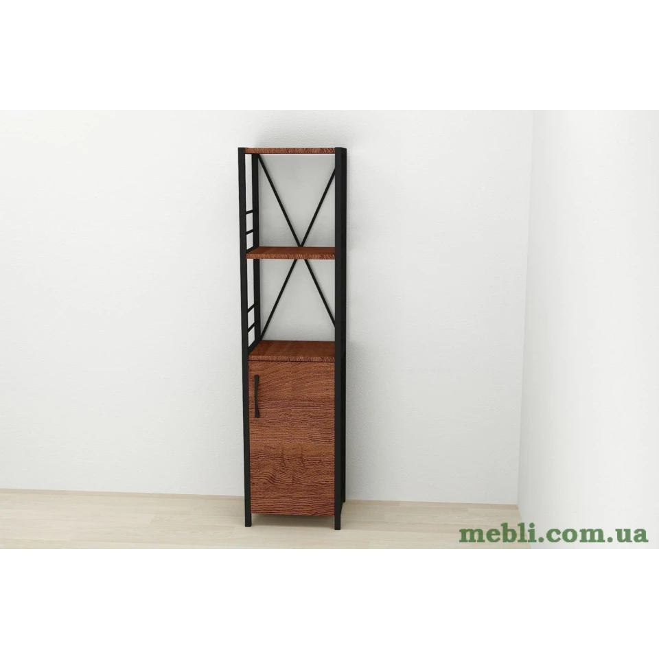 Етажерка 3/34 Ferrum-decor Серії Конект з тумбою 144x34x28 Чорний ДСП Венге