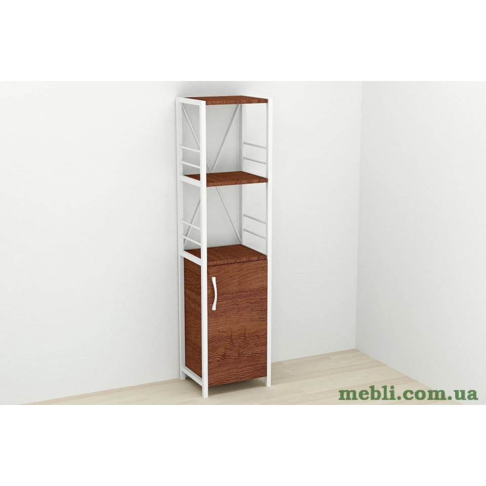 Етажерка 3/34 Ferrum-decor Серії Конект із тумбою 144x34x28 Білий ДСП Венге