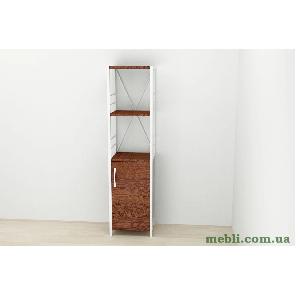 Етажерка 3/34 Ferrum-decor Серії Конект із тумбою 144x34x28 Білий ДСП Венге