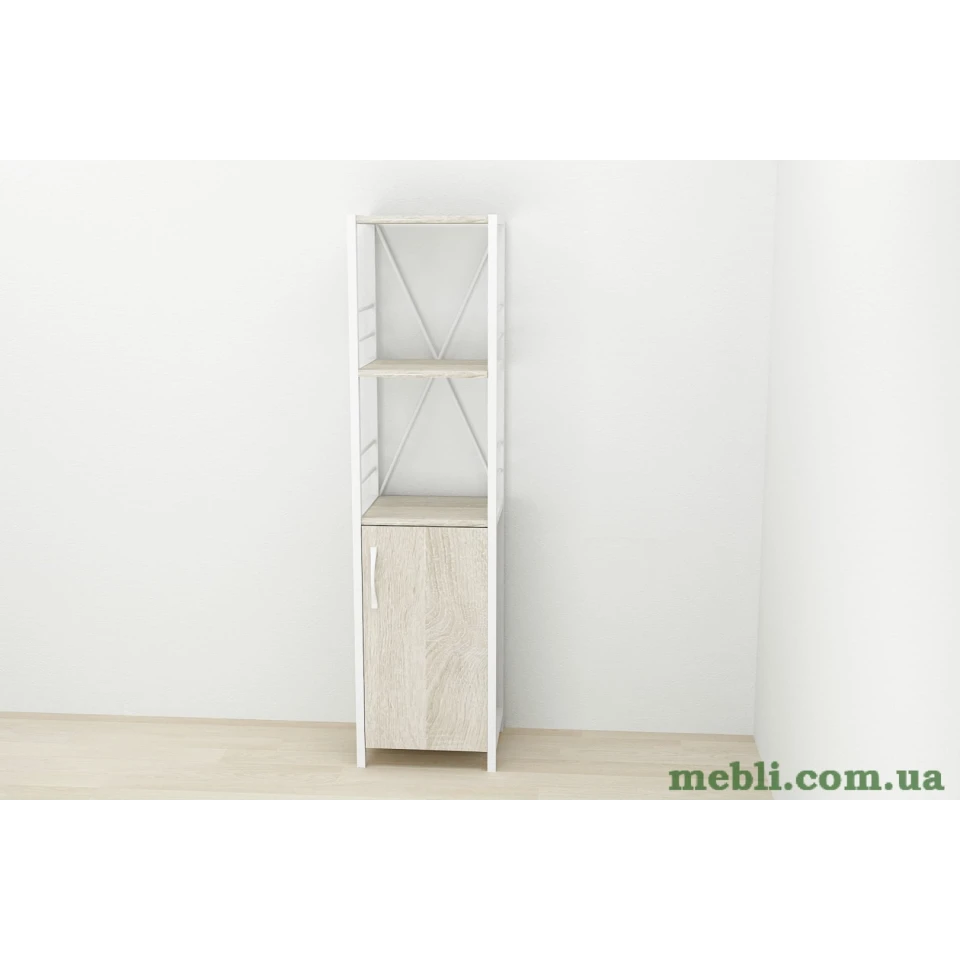 Етажерка 3/34 Ferrum-decor Серії Конект із тумбою 144x34x28 Білий ДСП Сонома
