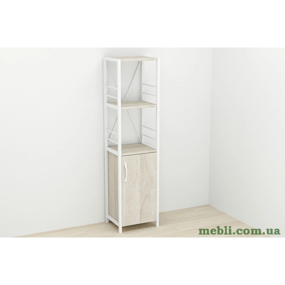 Етажерка 3/34 Ferrum-decor Серії Конект із тумбою 144x34x28 Білий ДСП Сонома