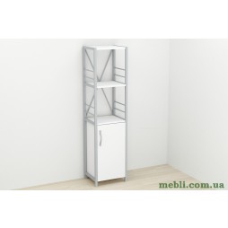 Етажерка 3/34 Ferrum-decor Серії Конект із тумбою 144x34x28 Сірий ДСП Білий