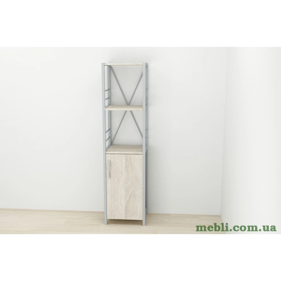 Етажерка 3/34 Ferrum-decor Серії Конект із тумбою 144x34x28 Сірий ДСП Сонома