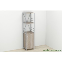 Етажерка 3/34 Ferrum-decor Серії Конект із тумбою 144x34x28 Сірий ДСП Сонома Трюфель