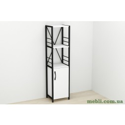 Етажерка 3/34 Ferrum-decor Серії Конект із тумбою 144x34x28 Чорний ДСП Білий