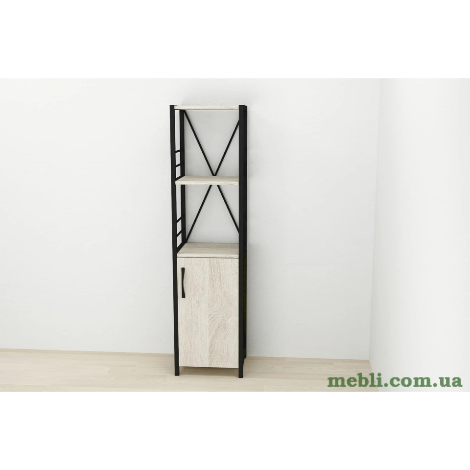 Етажерка 3/34 Ferrum-decor Серії Конект із тумбою 144x34x28 Чорний ДСП Сонома