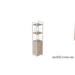 Етажерка 3/34 Серії Конект з тумбою 144x34x28 Білий ДСП Дуб Сан-Марино