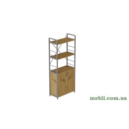 Етажерка 3/60 Ferrum-decor Серії Конект з тумбою 144x60x28 Сірий ДСП Артизан