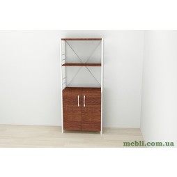 Етажерка 3/60 Ferrum-decor Серії Конект із тумбою 144x60x28 Білий ДСП Венге