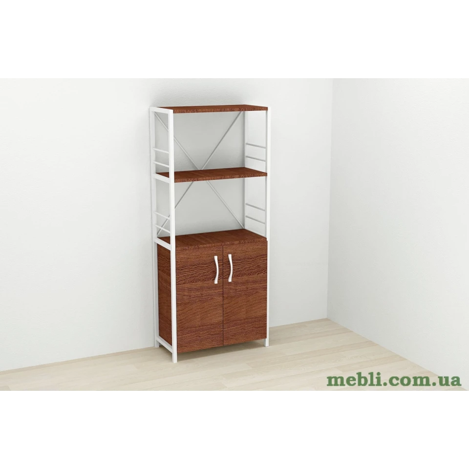 Етажерка 3/60 Ferrum-decor Серії Конект із тумбою 144x60x28 Білий ДСП Венге