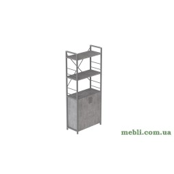 Етажерка 3/60 Ferrum-decor Серії Конект із тумбою 144x60x28 Сірий ДСП Бетон