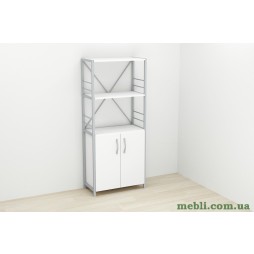 Етажерка 3/60 Ferrum-decor Серії Конект із тумбою 144x60x28 Сірий ДСП Білий