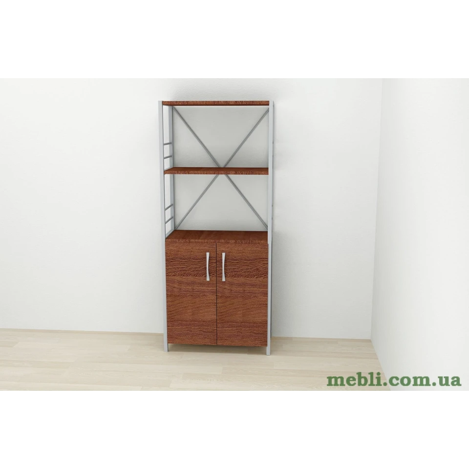 Етажерка 3/60 Ferrum-decor Серії Конект із тумбою 144x60x28 Сірий ДСП Венге