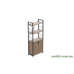 Етажерка 3/60 Серії Конект з тумбою 144x60x28 Чорний ДСП Дуб Сан-Марино