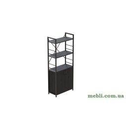 Етажерка 3/60 Серії Конект з тумбою 144x60x28 Чорний ДСП Сосна Кембра