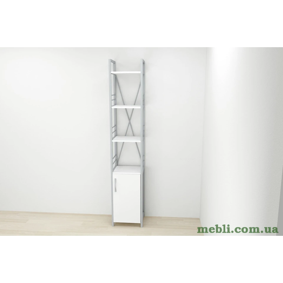 Етажерка 4/34 Ferrum-decor Серії Конект з тумбою 179x34x28 Сірий ДСП