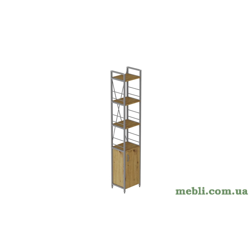 Етажерка 4/34 Ferrum-decor Серії Конект з тумбою 179x34x28 Сірий ДСП Артизан