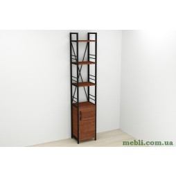 Етажерка 4/34 Ferrum-decor Серії Конект з тумбою 179x34x28 Чорний ДСП Венге