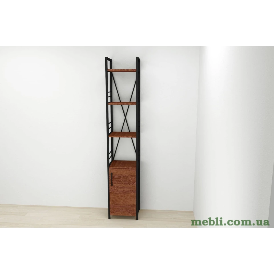Етажерка 4/34 Ferrum-decor Серії Конект з тумбою 179x34x28 Чорний ДСП Венге
