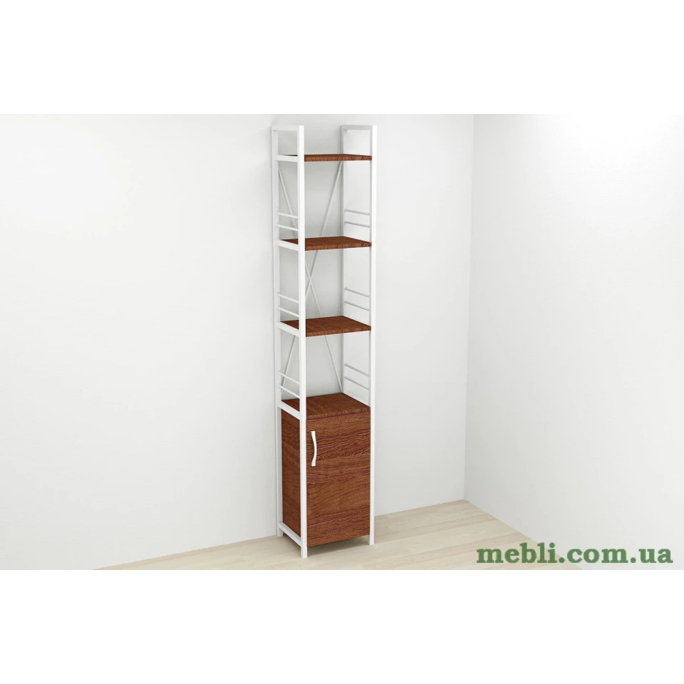Етажерка 4/34 Ferrum-decor Серії Конект із тумбою 179x34x28 Білий ДСП Венге