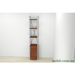 Етажерка 4/34 Ferrum-decor Серії Конект із тумбою 179x34x28 Сірий ДСП Венге