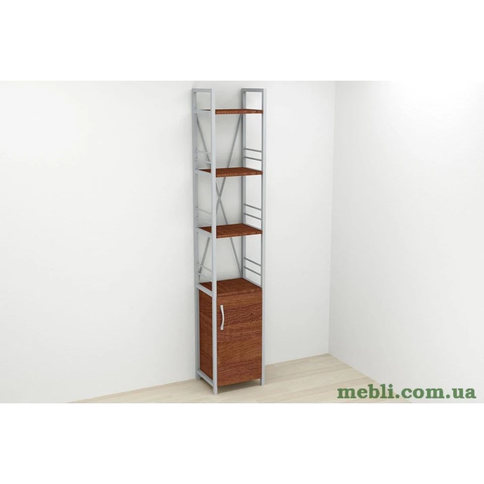 Етажерка 4/34 Ferrum-decor Серії Конект із тумбою 179x34x28 Сірий ДСП Венге