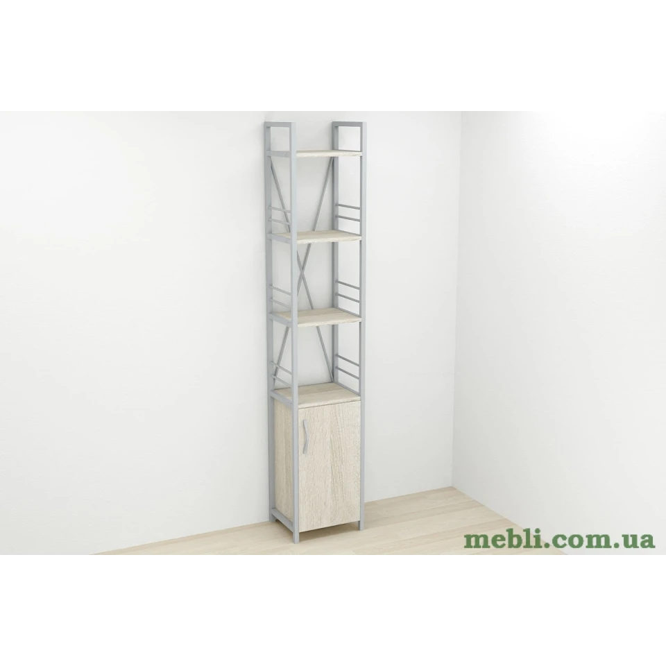 Етажерка 4/34 Ferrum-decor Серії Конект із тумбою 179x34x28 Сірий ДСП Сонома