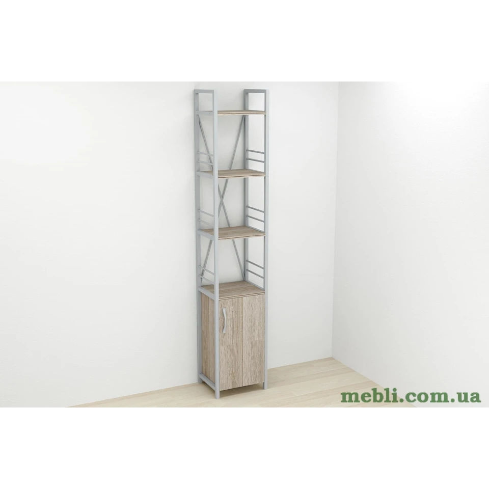 Етажерка 4/34 Ferrum-decor Серії Конект із тумбою 179x34x28 Сірий ДСП Сонома Трюфель
