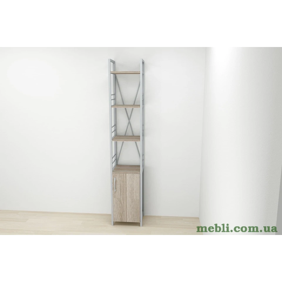 Етажерка 4/34 Ferrum-decor Серії Конект із тумбою 179x34x28 Сірий ДСП Сонома Трюфель