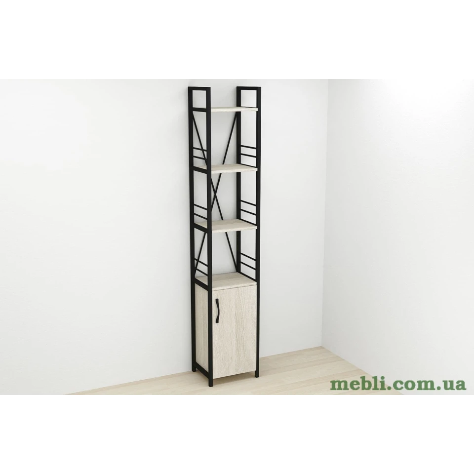 Етажерка 4/34 Ferrum-decor Серії Конект із тумбою 179x34x28 Чорний ДСП Сонома