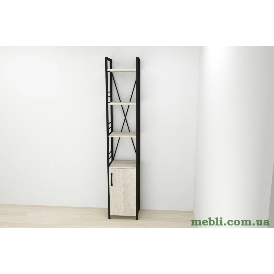Етажерка 4/34 Ferrum-decor Серії Конект із тумбою 179x34x28 Чорний ДСП Сонома