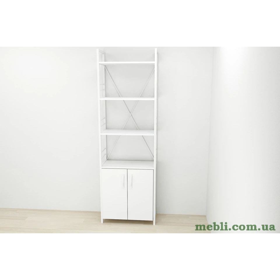 Етажерка 4/60 Ferrum-decor Серії Конект з тумбою 179x60x28 Білий ДСП