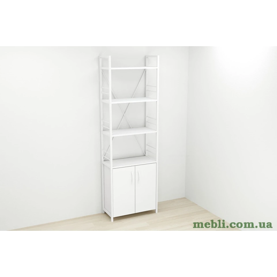 Етажерка 4/60 Ferrum-decor Серії Конект з тумбою 179x60x28 Білий ДСП