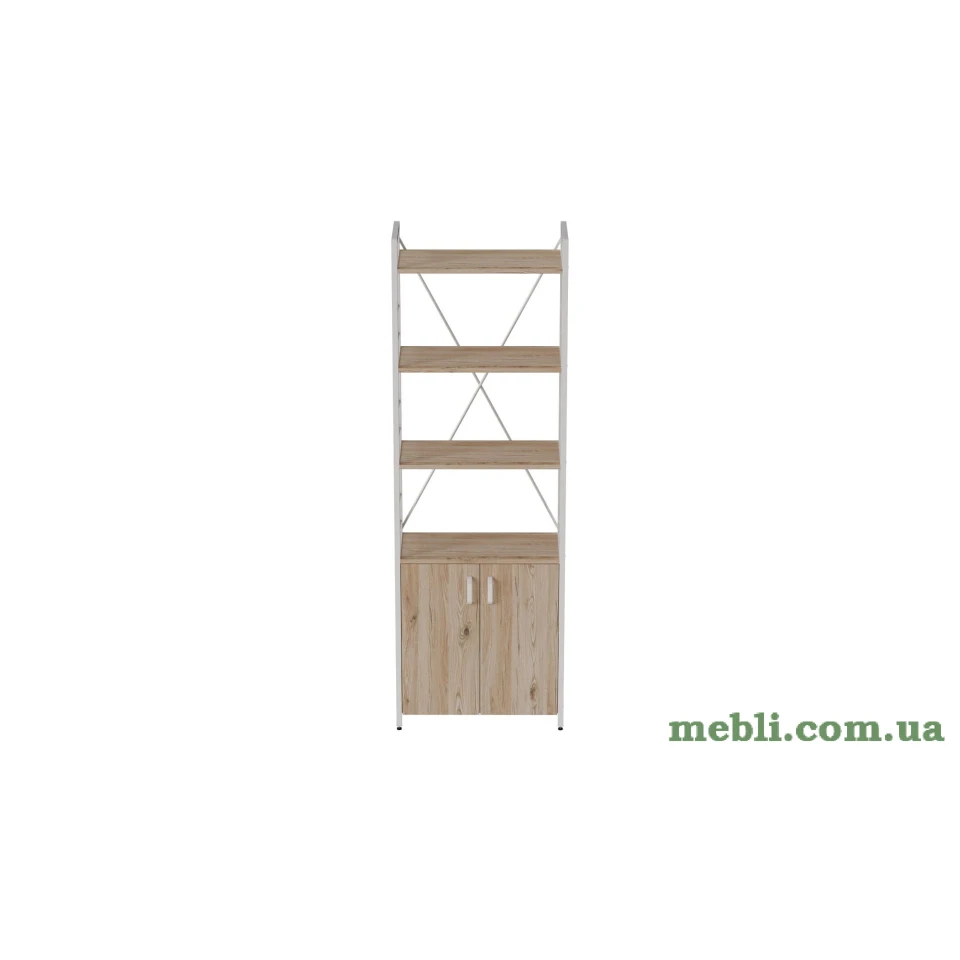 Етажерка 4/60 Ferrum-decor Серії Конект з тумбою 179x60x28 Білий ДСП Артизан