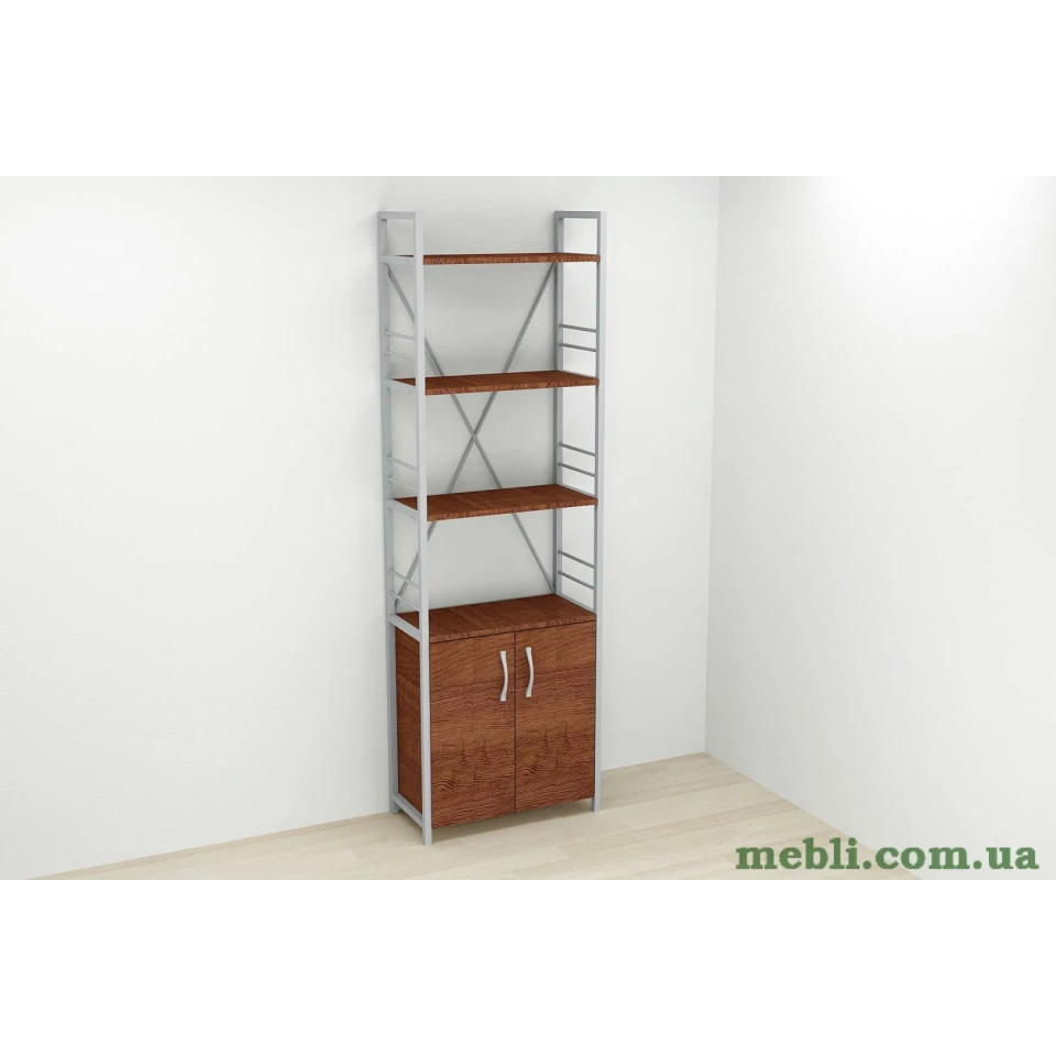 Етажерка 4/60 Ferrum-decor Серії Конект з тумбою 179x60x28 Сірий ДСП Венге