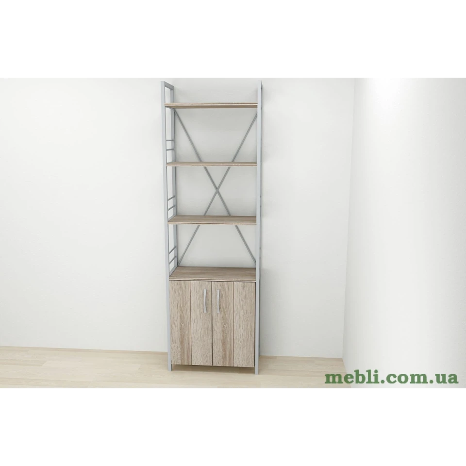 Етажерка 4/60 Ferrum-decor Серії Конект з тумбою 179x60x28 Сірий ДСП Сонома Трюфель