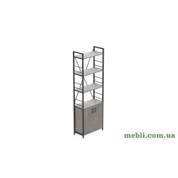 Етажерка 4/60 Ferrum-decor Серії Конект з тумбою 179x60x28 Чорний ДСП Бетон