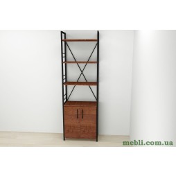 Етажерка 4/60 Ferrum-decor Серії Конект з тумбою 179x60x28 Чорний ДСП Венге