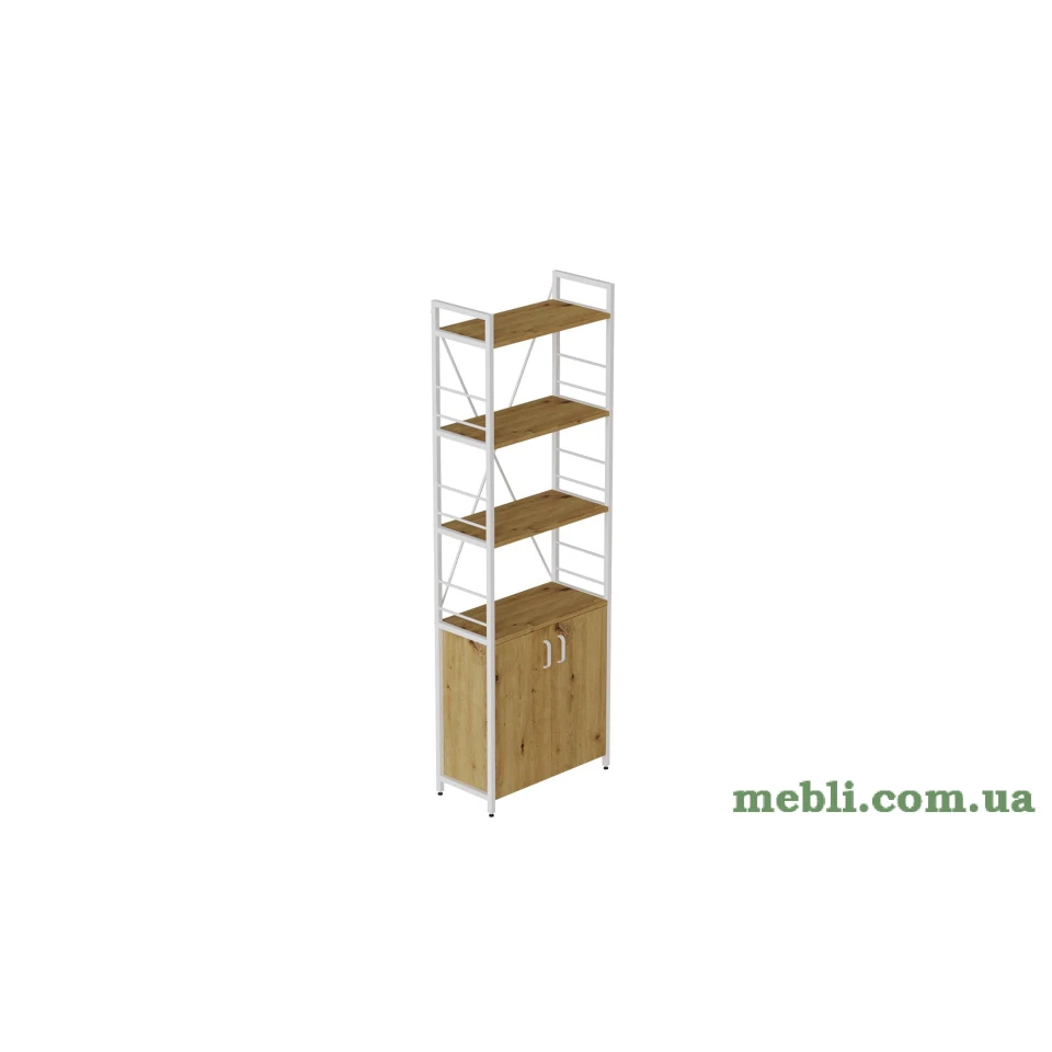 Етажерка 4/60 Ferrum-decor Серії Конект із тумбою 179x60x28 Білий ДСП Артизан