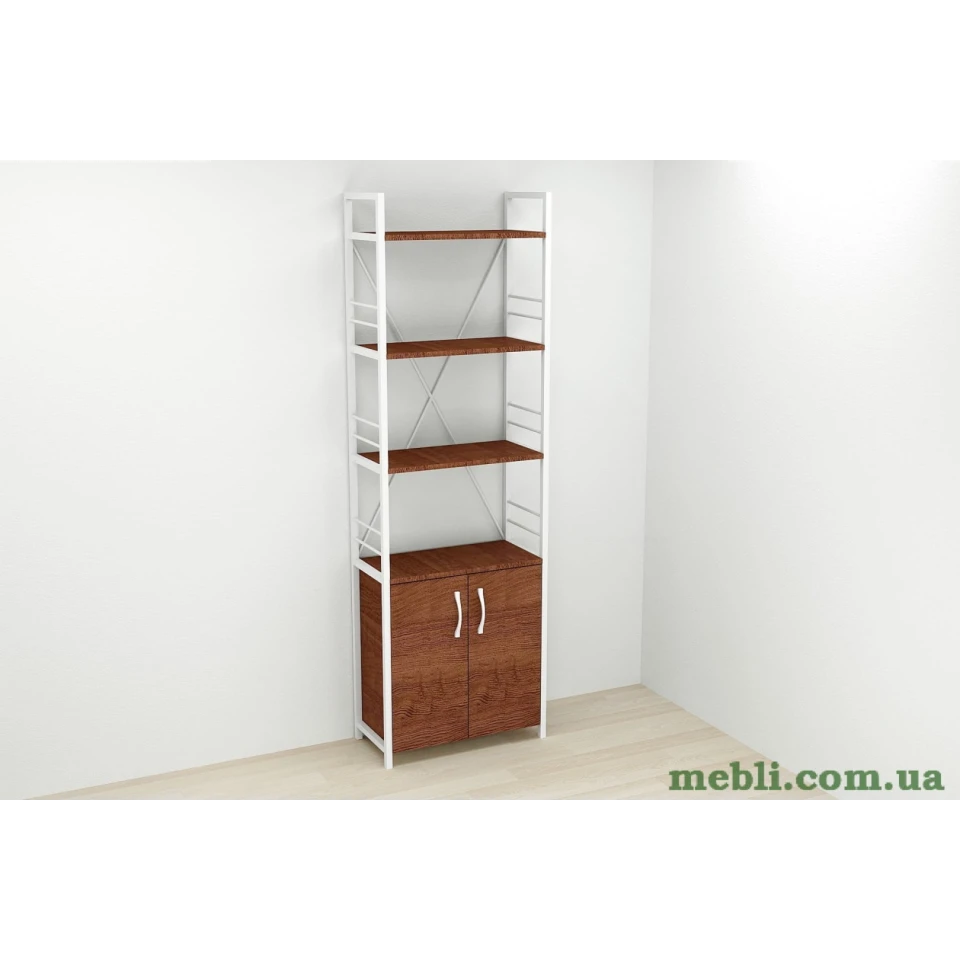 Етажерка 4/60 Ferrum-decor Серії Конект із тумбою 179x60x28 Білий ДСП Венге