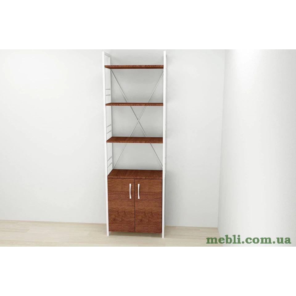 Етажерка 4/60 Ferrum-decor Серії Конект із тумбою 179x60x28 Білий ДСП Венге