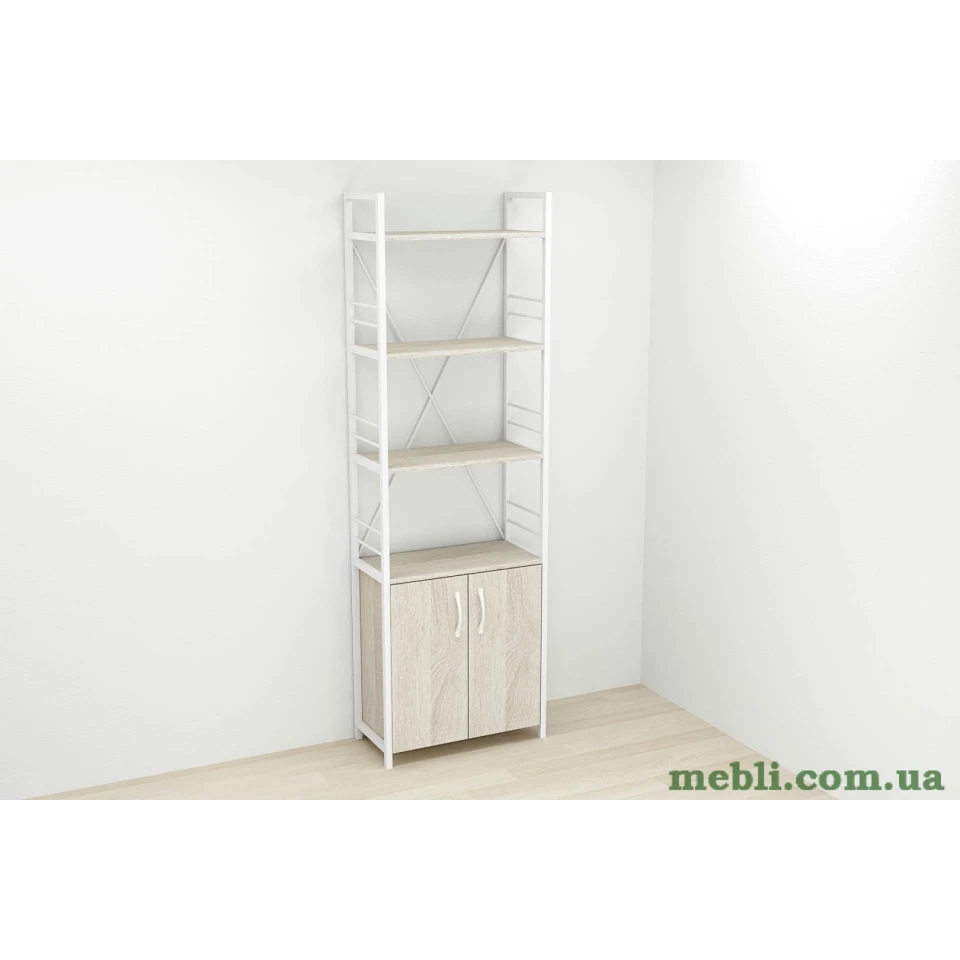 Етажерка 4/60 Ferrum-decor Серії Конект із тумбою 179x60x28 Білий ДСП Сонома