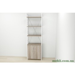 Етажерка 4/60 Ferrum-decor Серії Конект із тумбою 179x60x28 Білий ДСП Сонома Трюфель