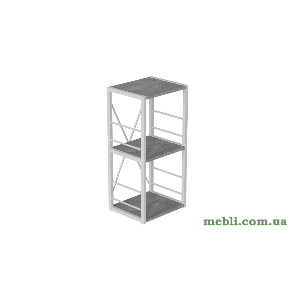 Етажерка 3/34 Ferrum-decor Серії Коннект 73x34x28 білий ДСП Бетон 16мм
