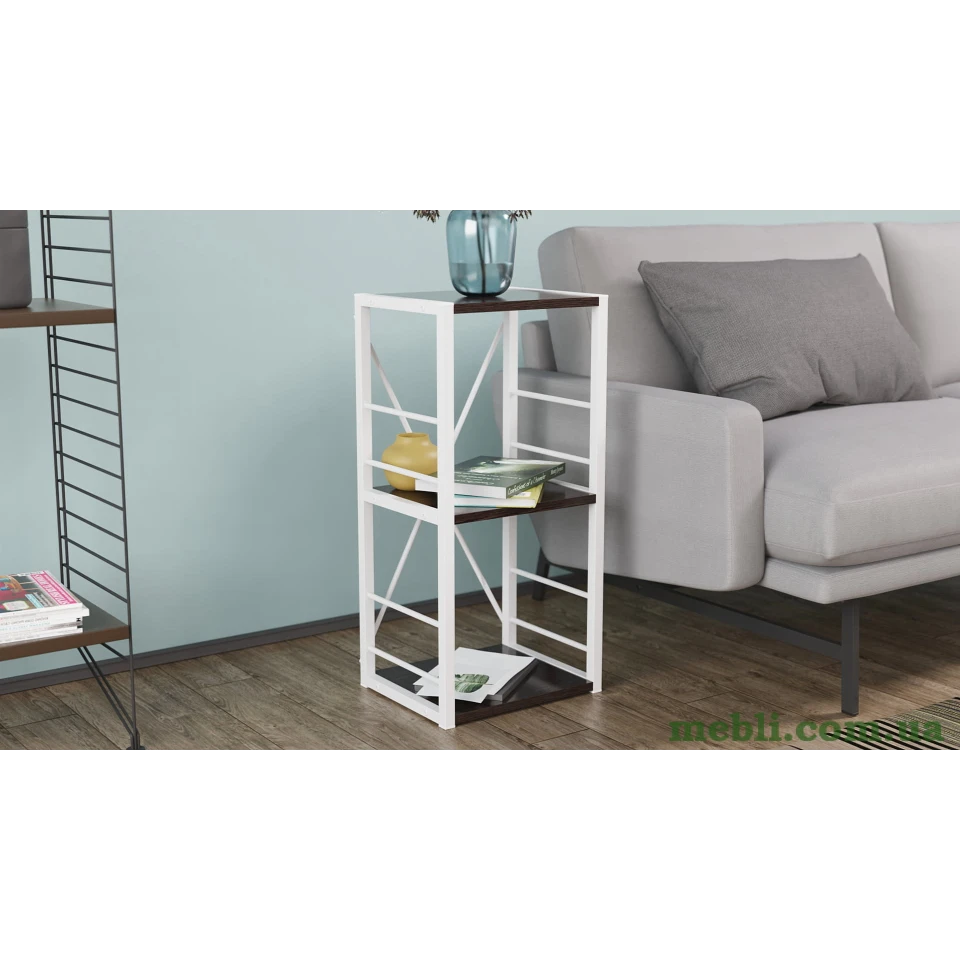 Етажерка 3/34 Ferrum-decor Серії Коннект 73x34x28 білий ДСП Венге 16мм