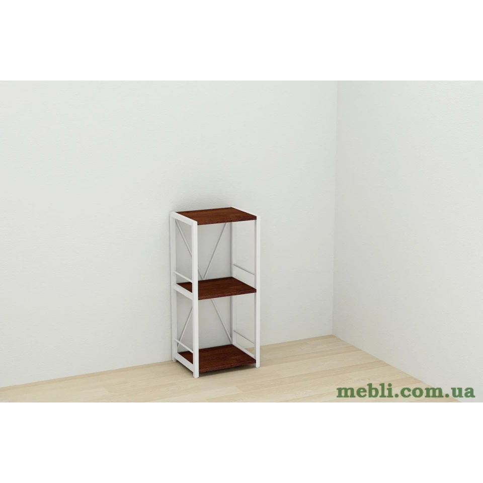 Етажерка 3/34 Ferrum-decor Серії Коннект 73x34x28 білий ДСП Венге 16мм