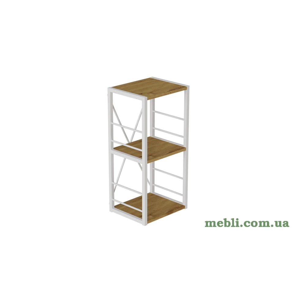Етажерка 3/34 Ferrum-decor Серії Коннект 73x34x28 білий ДСП Дуб Артизан 16мм