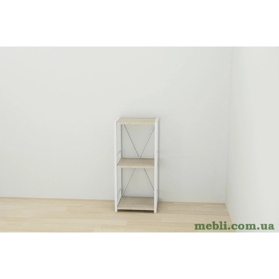 Етажерка 3/34 Ferrum-decor Серії Коннект 73x34x28 білий ДСП Дуб Сонома 16мм