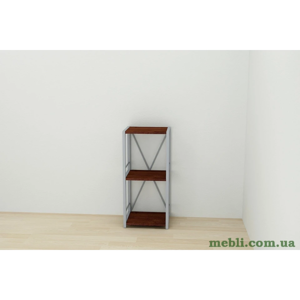 Етажерка 3/34 Ferrum-decor Серії Коннект 73x34x28 сірий ДСП Венге 16мм