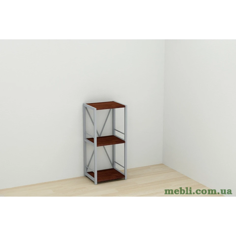 Етажерка 3/34 Ferrum-decor Серії Коннект 73x34x28 сірий ДСП Венге 16мм